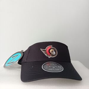 Ottawa Senators Zephyr Visor Hat Ice Hockey Black Red Adjustable Logo Unisex